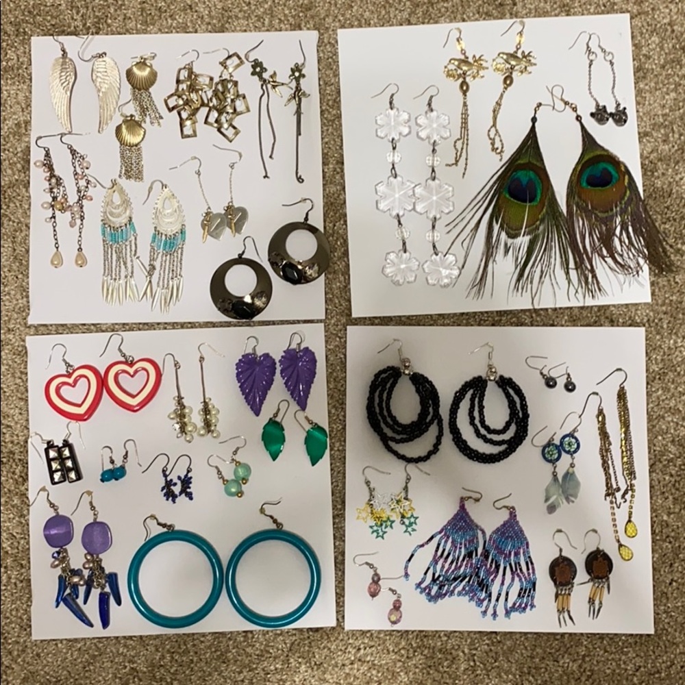 30 Pairs of Super Cute Dangling, Hook Earrings